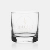 Maroon Gold Veterinary School Afstuderen Custom Whisky Glas (Achterkant)