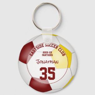 Maroon Gold Voetbal Team Kleuren kinder Sportgesch Sleutelhanger