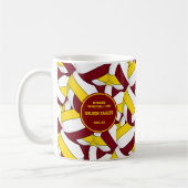 Maroon Gold Volleybal Team Kleuren Coach Gift Koffiemok (Links)
