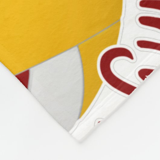 maroon gold volleyball court happy place fleece deken (Hoek)