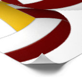 Maroon Gold Volleyballs Verjaardagsfeest Welkom Poster (Hoek)