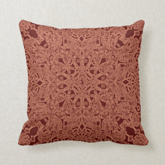 Maroon gooit kussen. Floral psychedelic design Kussen