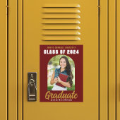 Maroon Goud Afstuderen Fotoklasse van 2024 Magneet