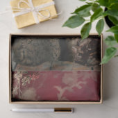 Maroon & Goud, bescheiden Elegante Vrouw Tissuepapier (Geschenk)