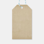  maroon gouden bloemperkament dank u cadeaulabel (Achterkant)