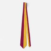Maroon & Gouden Gespleten Kleur Stropdas (Voorkant)