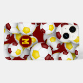 Maroon gouden voetbalteam kleuren sportpatroon Case-Mate iPhone case (Achterkant (horizontaal))