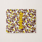 maroon goudjongens team kleuren volleybal legpuzzel (Horizontaal)