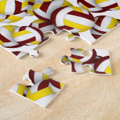 maroon goudjongens team kleuren volleybal legpuzzel (Zijkant)