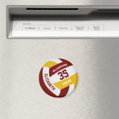 maroon goudkleurenteam naam volleyball magneet (Insitu (Vaatwasser))