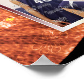 maroon goudteam kleuren foto basketbal poster (Hoek)