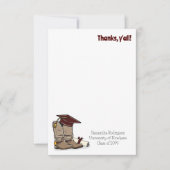 Maroon Graduation Cap and Cowboy Boot Bedankkaart (Voorkant)