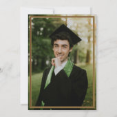 Maroon Graduation Cap Cowboy Boot Arrangement Kaart (Achterkant)