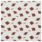Maroon Graduation Cap Toss Stof (Swatch)
