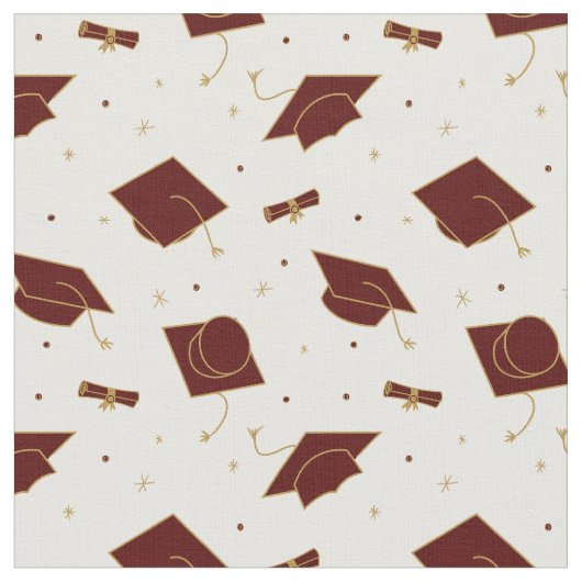 Maroon Graduation Cap Toss Stof (Close Up)