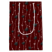 Maroon Graduation Caps and Ribbon Medium Cadeauzakje (Achterkant)