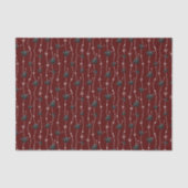 Maroon Graduation Caps and Ribbon Tissuepapier (Voorkant)