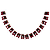 Maroon Graduation Party Congrats Decoration Vlaggetjes (Alle)