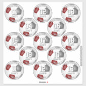 maroon gray soccer team colors gifts 13 players sticker (Vel)
