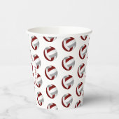 maroon gray volleyball verjaardagsfeestbekertjes papieren bekers (Links)