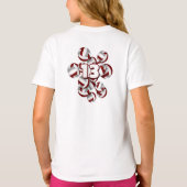 Maroon Grey Team Kleuren Volleyballen Atleet Naam T-shirt (Achterkant)