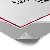 Maroon Grey volleybal Team kleuren herdenkingskleu Poster (Hoek)