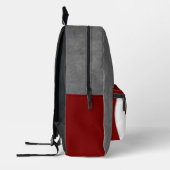 Maroon Grey volleybal Team Kleuren Team Naam Bedrukte Rugzak (Links)