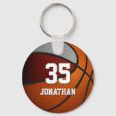maroon grijs basketbalsportteam cadeautjes sleutelhanger (Achterkant)