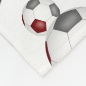 maroon grijs team kleuren jongens voetbalsport fleece deken (Hoek)