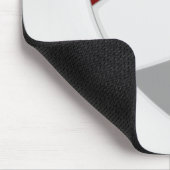 maroon grijs teamkleuren gepersonaliseerd volleyba muismat (Hoek)