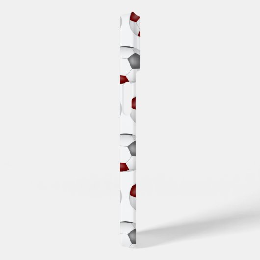 Maroon grijs voetballen patroon monogram Case-Mate iPhone case (Achterkant / Rechts)