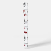 Maroon grijs voetballen patroon monogram Case-Mate iPhone case (Achterkant / Links)