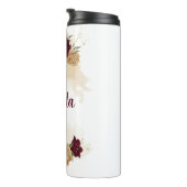 Maroon groen beige goud botanisch thermosbeker (Geroteerd rechts)