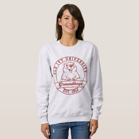 Maroon Groundhogs Licht Sweatshirt - Dames (Voorkant volledig)
