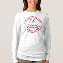 Maroon Groundhogs Long Sleeve T-shirt - Women's