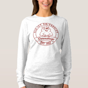 Maroon Groundhogs T-shirt met lange mouwen - Dames