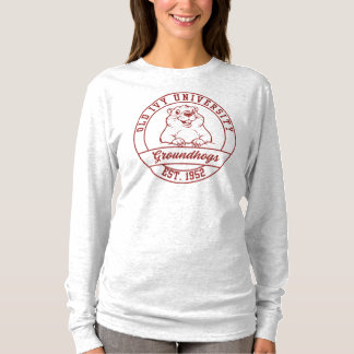 Maroon Groundhogs T-shirt met lange mouwen - Dames