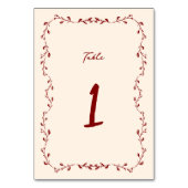 Maroon Handgeschreven bruiloft Kaart (Voorkant)