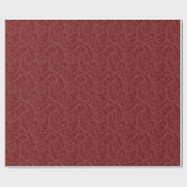 Maroon Henna Swirl Pattern Cadeaupapier (Vlak)
