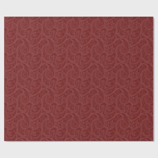 Maroon Henna Swirl Pattern Cadeaupapier (Vlak)