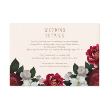 Maroon Herfst Botanische en bloemenbruiloft detail