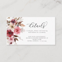 Maroon herfst Flowers verlaat Bourgondische bruilo