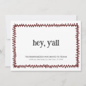 Maroon Hey Y'all - Verhuisd naar Texas Aankondiging (Voorkant)