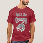 Maroon hier zijn Dragons Dickson Middelschool Logo T-shirt (Voorkant)