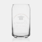 Maroon High School Reunion Party Custom Alumni Blikvorm Glas (Achterkant)