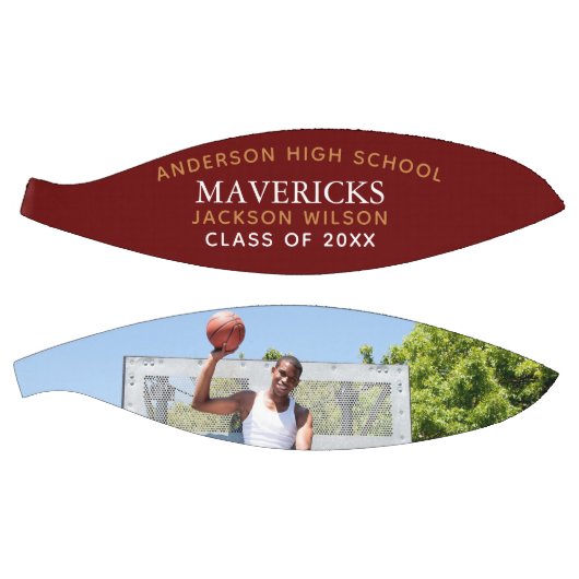 Maroon High School Speler Foto gepersonaliseerd Basketbal (Panelen)