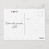 Maroon HOME Texas Moving Announement Briefkaart (Achterkant)