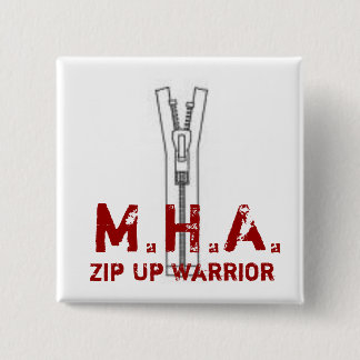 Maroon Hoodie Army Square Pin Vierkante Button 5,1 Cm