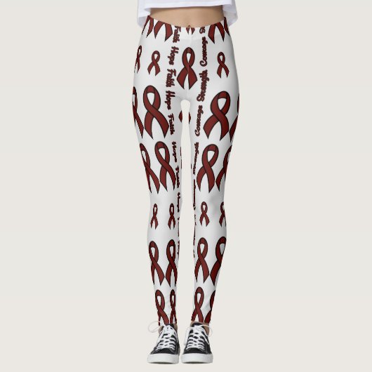 Maroon Hope Faith Sterke Courage...APS Leggings (Voorkant)