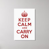 Maroon Houd kalm en draag op verpakt canvas (Voorkant)